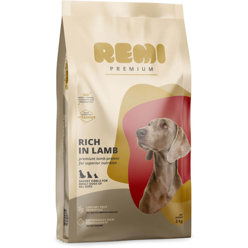 Hrana uscata pentru caini Remi Premium Dog All Sizes Miel 3kg